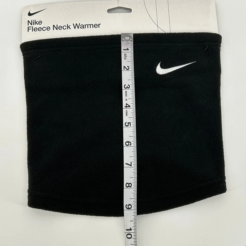 Nike Fleece Neck Warmer Black Unisex OSFM Athletic Winter Gaiter NWT Minimalist